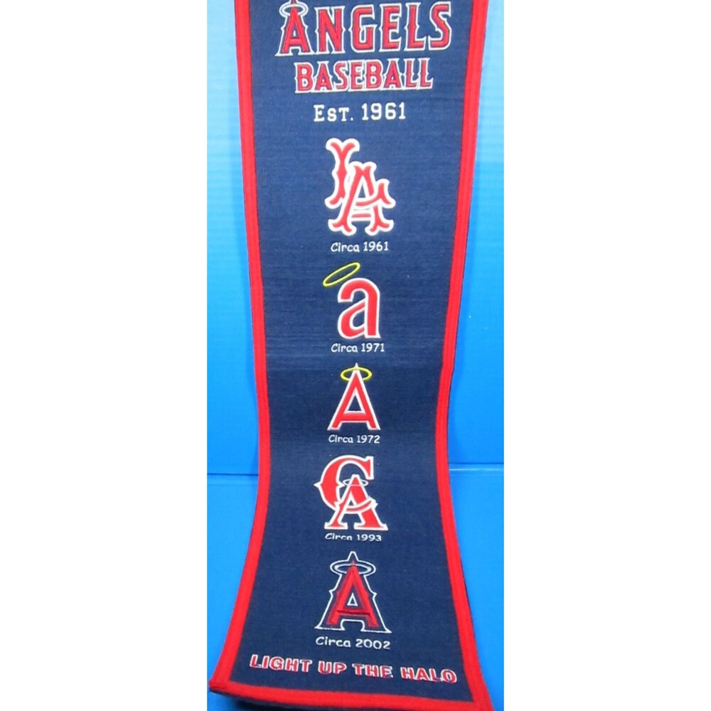 Los Angeles Angels MLB Winning Streak Embroidered Heritage Banner! 32"long
